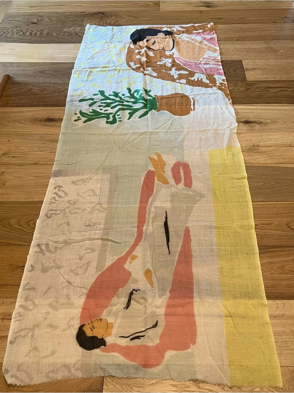 Anthropologie Geranium Drawing Room Scarf